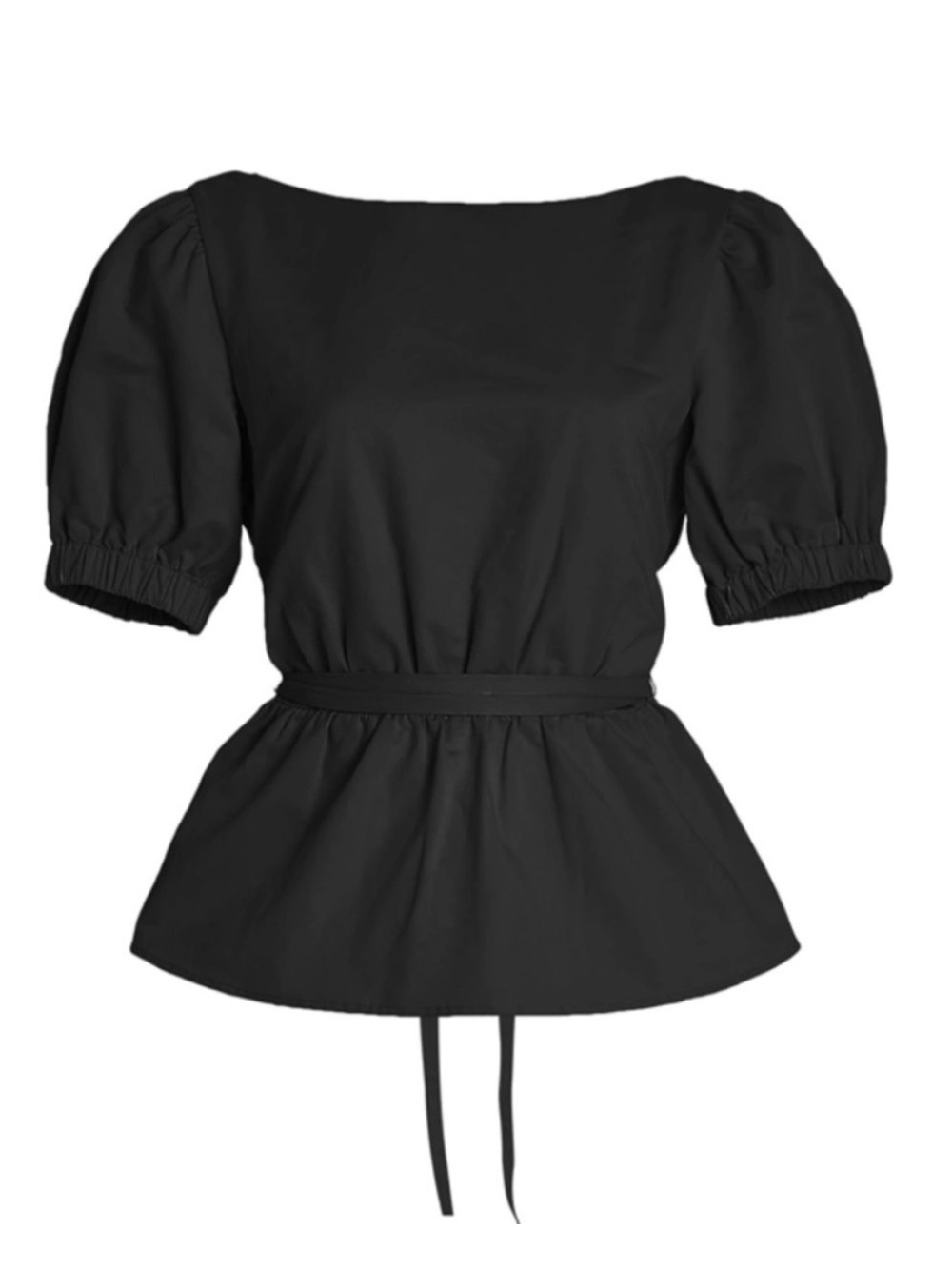 STAUD Black Marie Tie Top